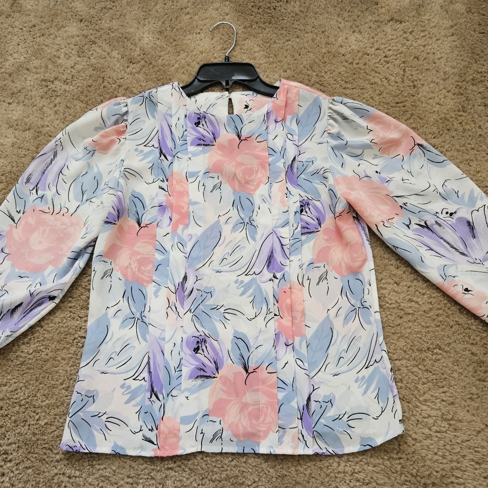 Vintage 80's Runway 2 Petites blouse, size small.